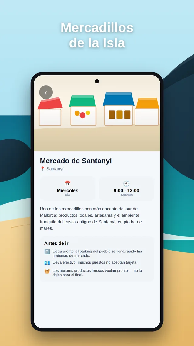 Mercadillos de la isla con sus días y horarios